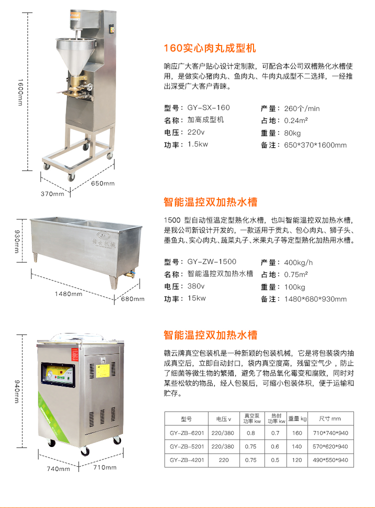 作坊式加工魚丸肉丸機器廠家直銷成套流水線生產(chǎn)丸子機(圖7)