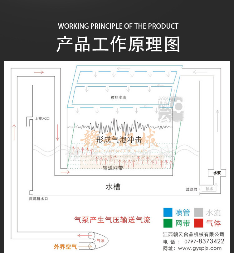 商用全自動(dòng)氣泡清洗機 果蔬凈菜加工設備流水線(xiàn)(圖17)
