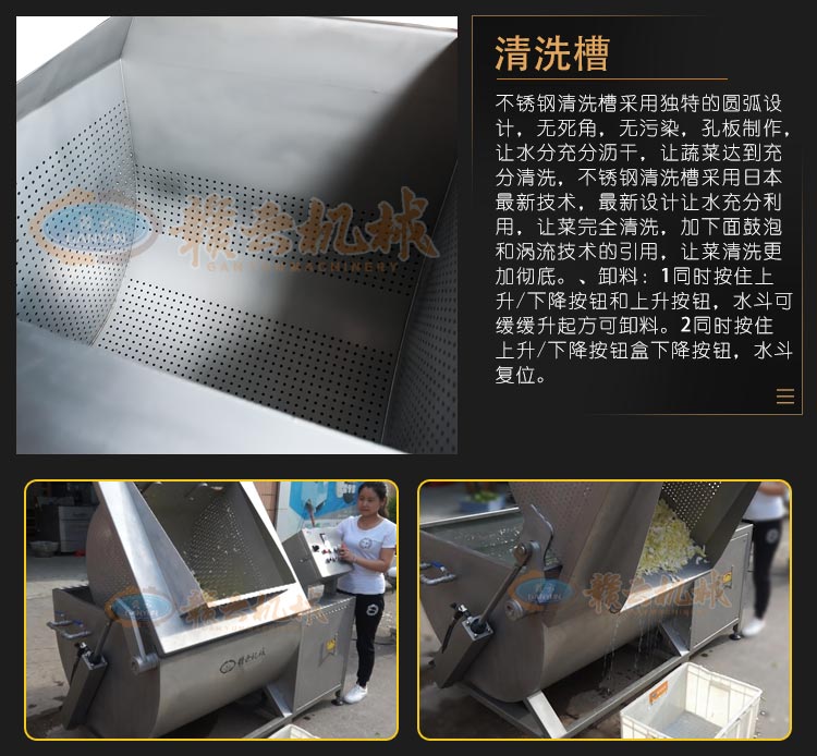商用全自動(dòng)果蔬清洗機(jī)食堂洗菜機(jī)器多少錢(qián)一臺(tái)(圖11)